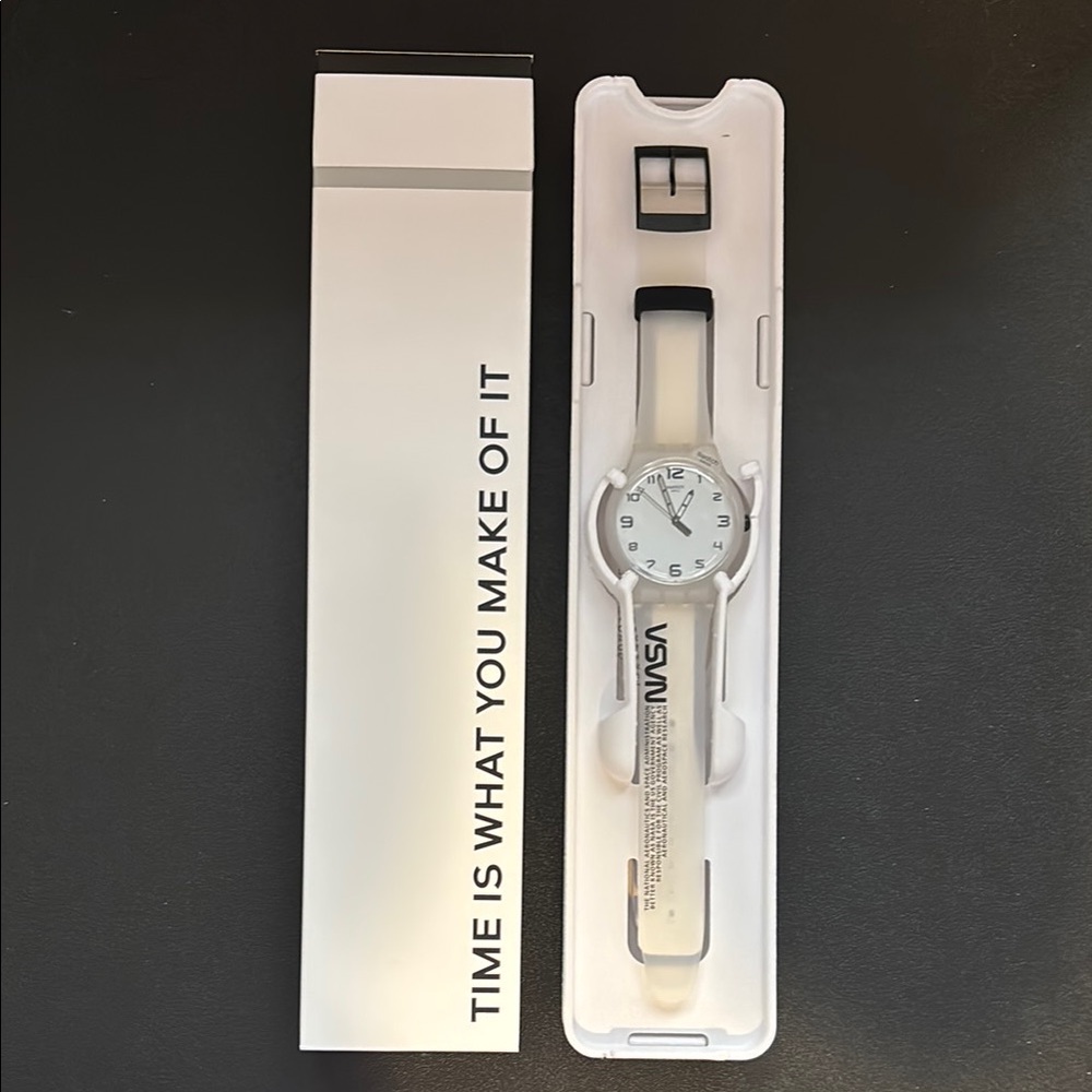 NWT Swatch Watch NASA Transparent Band New Gent